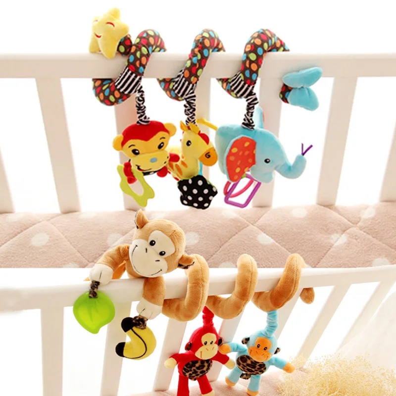 Monkey elephant bed around Star Animal bed hanging with bell ring paper BB device giocattolo per neonati