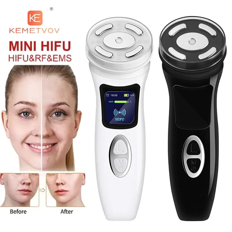 MINI HIFU 4.0 超音波マッサージャー マイクロカレントパルス 顔の肌の引き締めと引き締め効果 アイマッサージ スキンケア美容機器