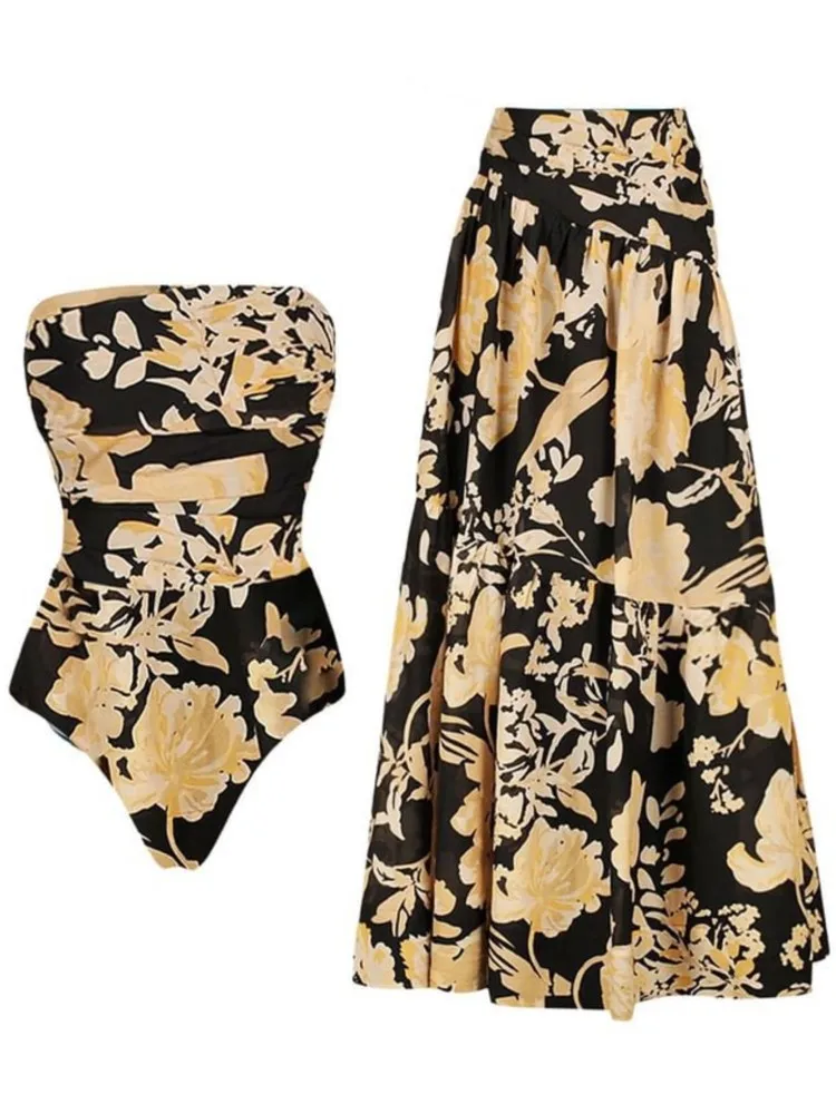 Maillot de bain une pièce imprimé à volants, avec couverture, Sexy, ventre plat, ceinture, body, sortie de plage, maillots de bain femmes