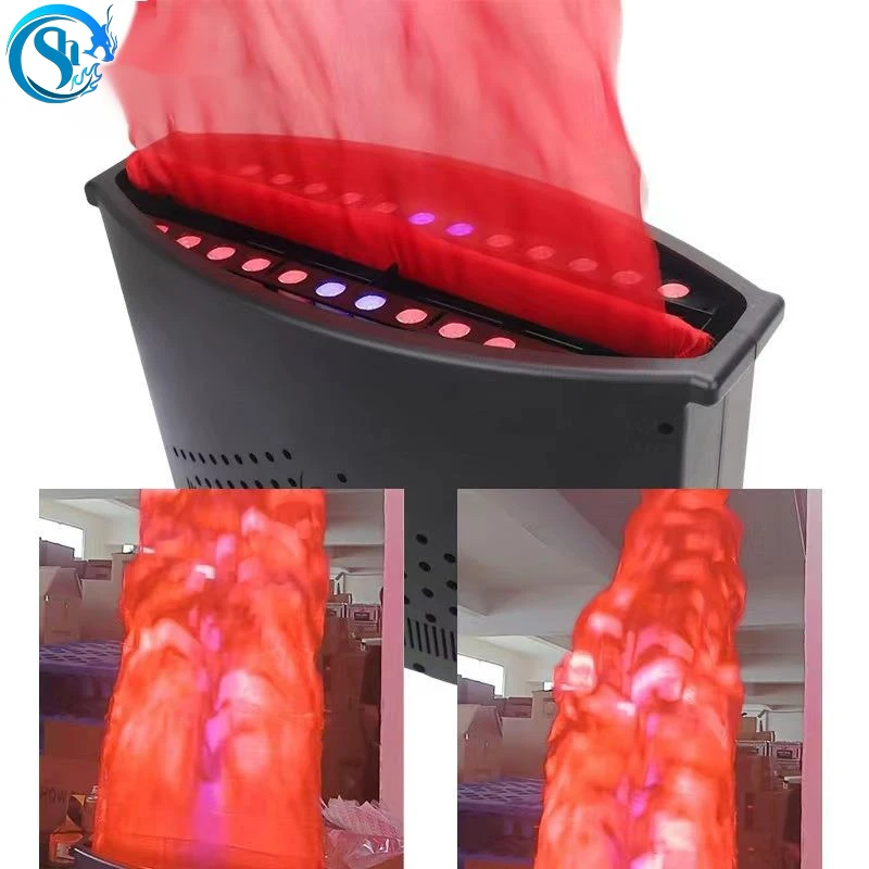 New LED RGB Simulated Effect Christmas Silk Flame Effect Stage Lights With Remote Control  for Dj Nightclub Flame Machine