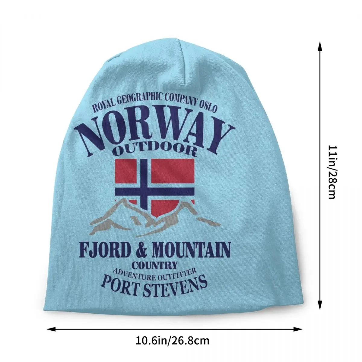 Custom Norway Flag Bonnet Hats Street Knitting Hat For Women Men Warm Winter Fjord Mountain Skullies Beanies Caps