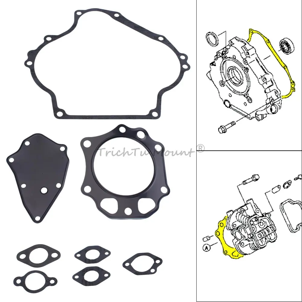 

1 комплект прокладок двигателя, герметичные уплотнения премиум-класса для клубных автомобилей DS и тележки для гольфа Precedent Gas 1992 года с двигателем FE290 Kawasaki