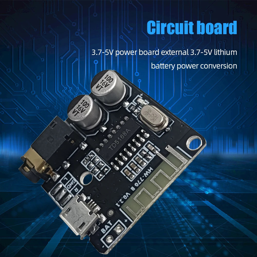 MP3 Lossless Decoder Board Bluetooth-Compatible 4.1/5.0 3.5mm Audio Aux Decoding Player Amplifier Board Micro USB 5V Powered