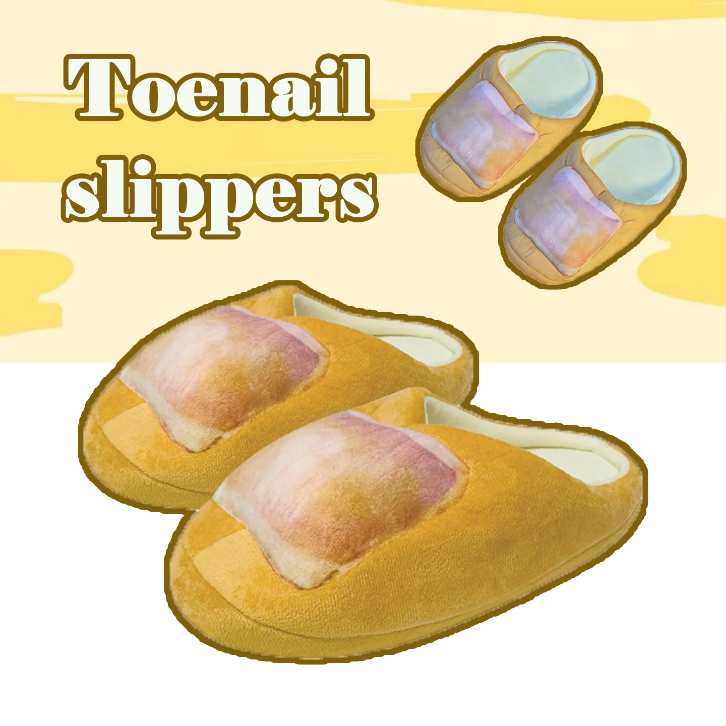 New Toenail Stuffed Slippers Funny Plush Slippers Wacky Cartoon House Slippers Soft Home Indoor Shoes Birthday Gift