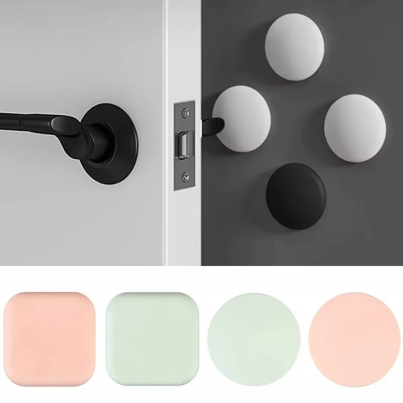 1-2pcs Door Stopper Handle Bumpers Self Adhesive Mute Anti-Shock Protection Porte Pad Home Improvement Wall Protector