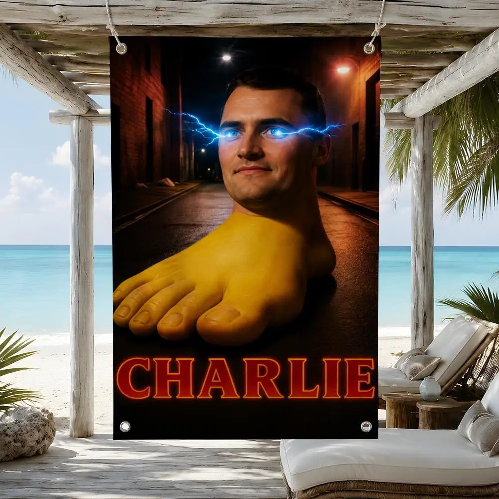 Political Activist Charlie Kirk Flags Indoor Outdoor Decorative Flag Banner for Wall Garden Yard Porch Patio Home Party Decor