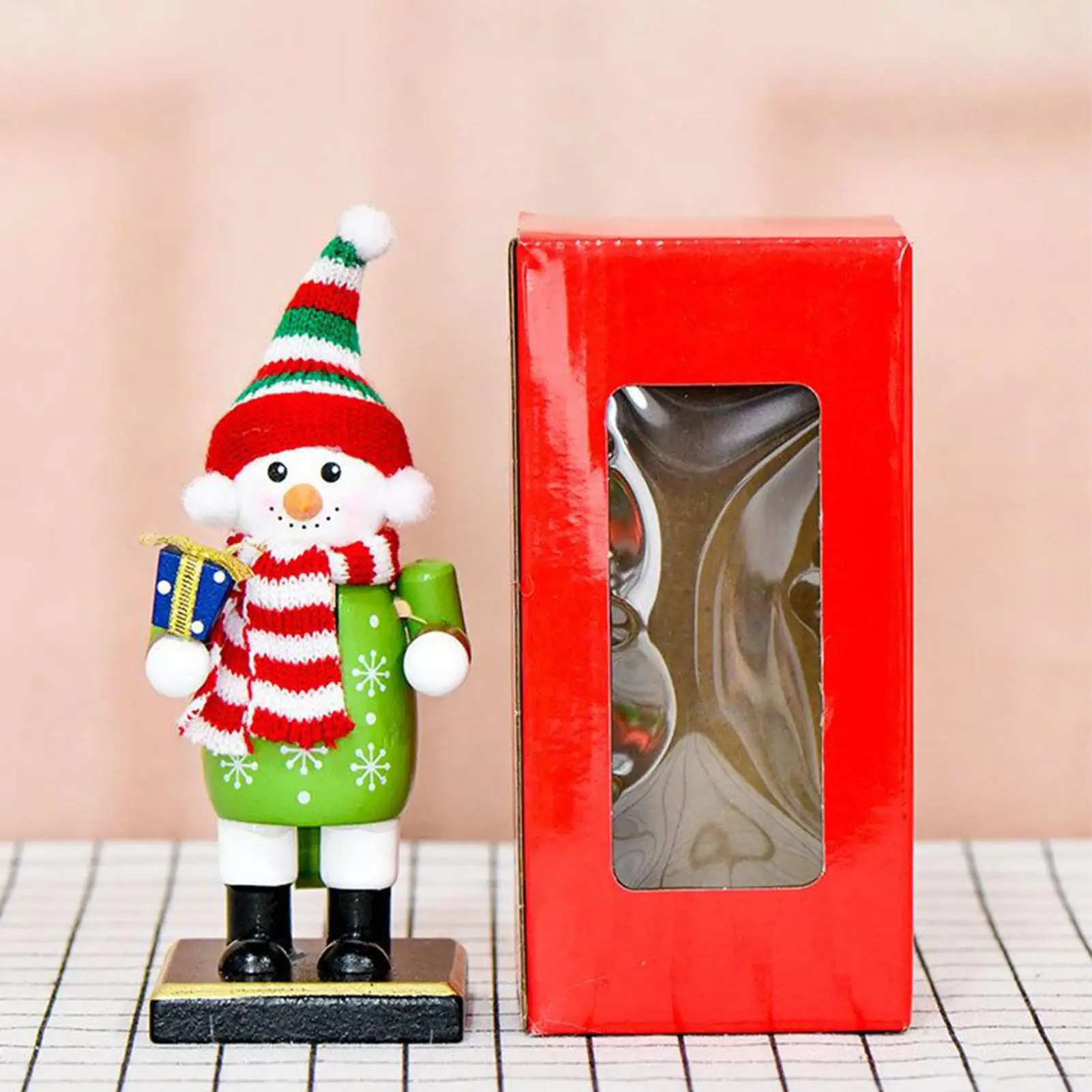 小さなクリスマスくるみ割り人形木製くるみ割り人形ホリデーデスクトップ像像家の装飾パーティー玄関研究リビング用