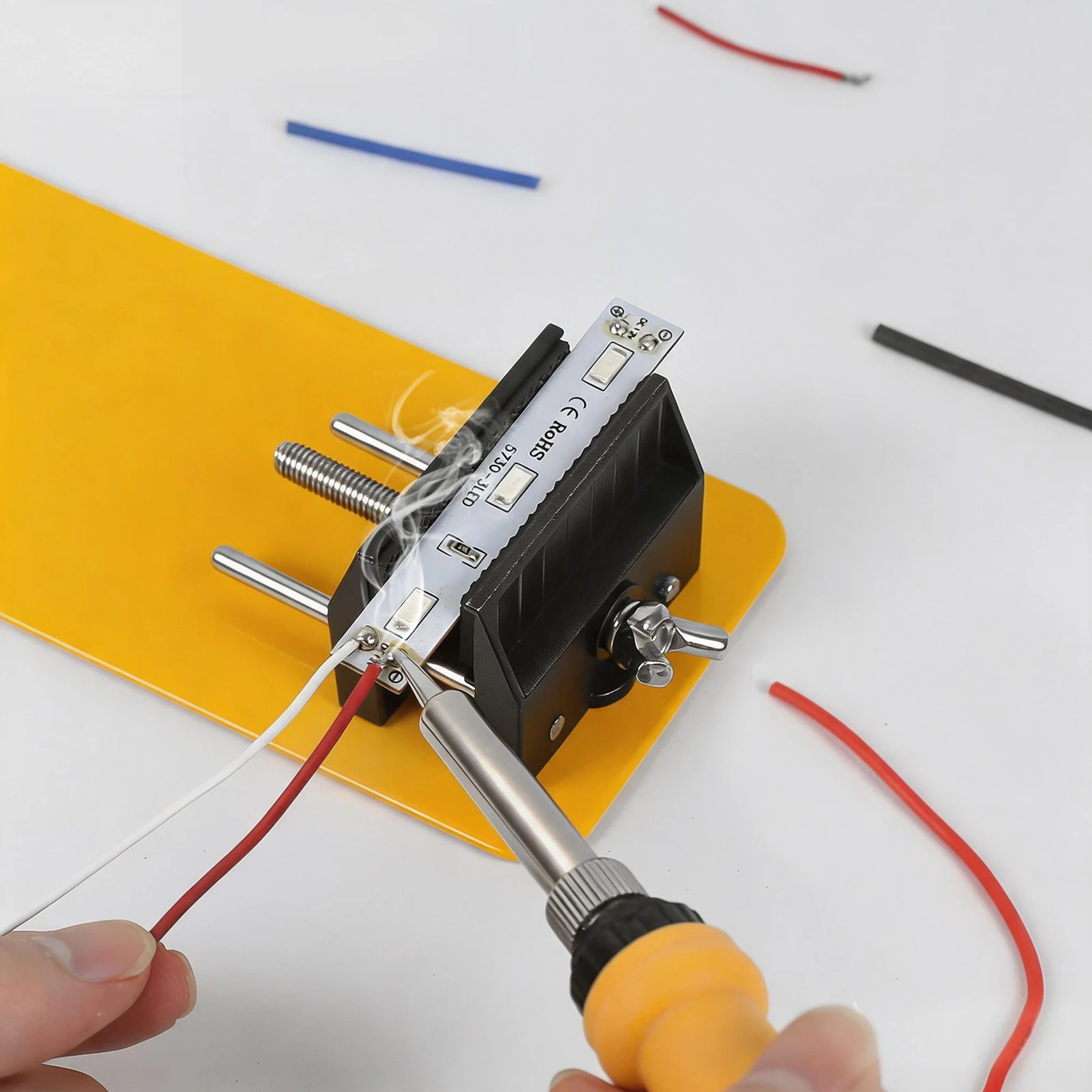 NEWACALOX Adjustable PCB Holder with Magnetic Base Soldering Third Hand Helping Hands Multifunctional Clip for Soldering/DIY