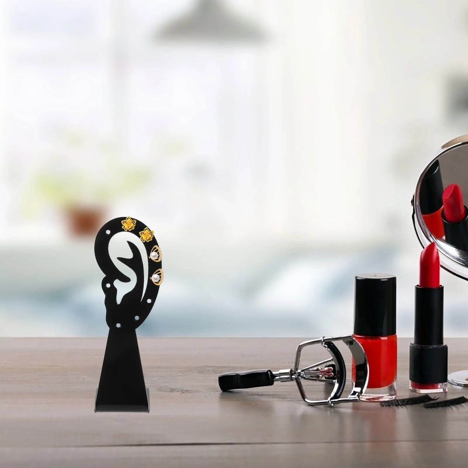 6Pcs Ear-Shaped Earring Holder Display Stand Jewelry Organizer Rack for Earrings Shop Storage Display Stand Jewelry Holder