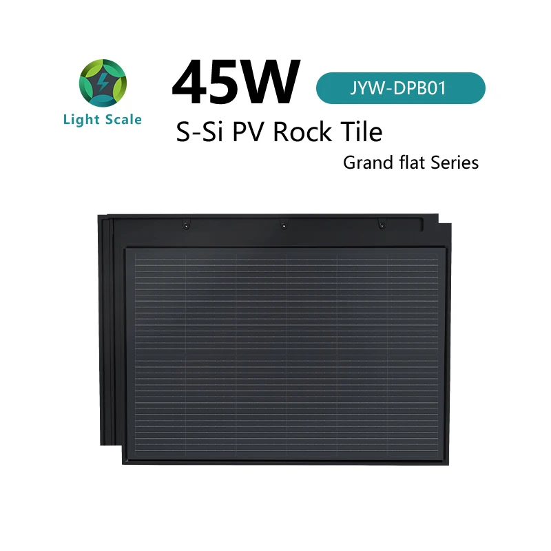 Efficiency for House Solar Module JYW-DPB01 BIPV Solar Roof Tiles Double Glass 45W