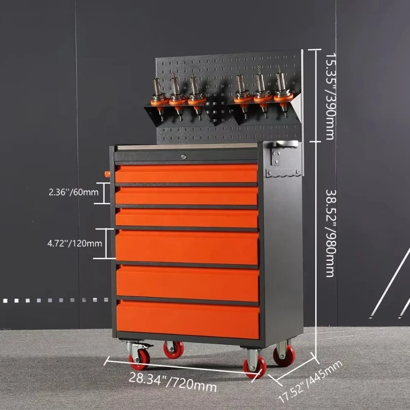 PIE-P06C CNC Service Cart Tool Box CNC Beta Tools Cart 6 Cnc Tool Cart Can Store BT/CAT30 BT/CAT40,HSK63