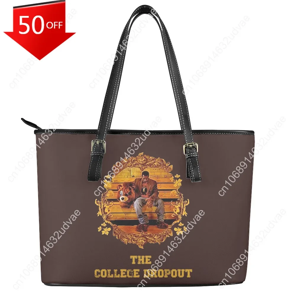 

Kanye West Handbag Womens Mens Personalized Tote Bag Fashion Shoulder Bag Business Commuter Leather Purse Grocery Bag Gift