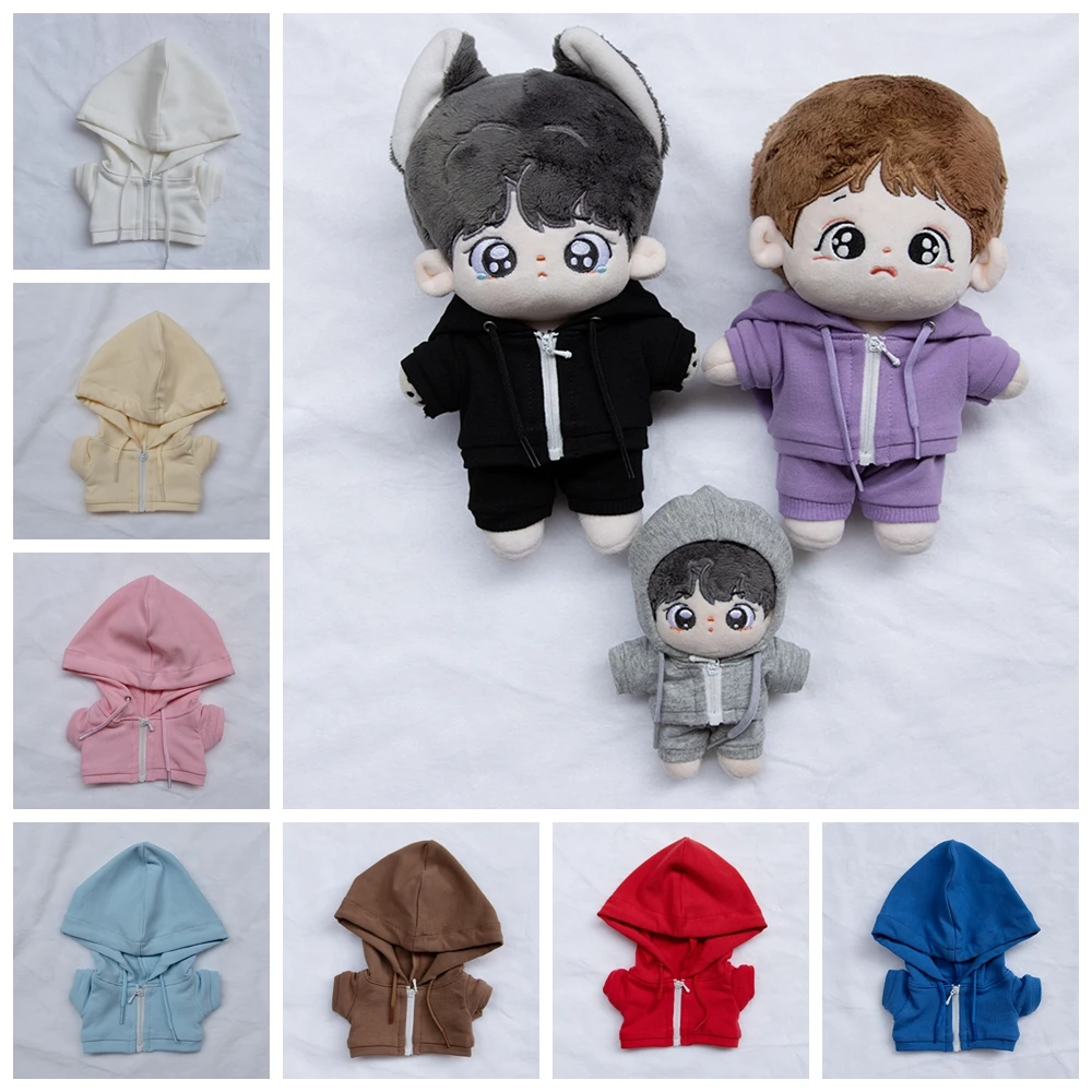 

10/15/20cm Doll Clothes Candy Colors Handmade Hoodies Doll Sweatshirt Shorts Coat Long Sleeve Clothes Doll Clothing Accessorie