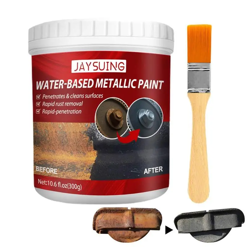 300g/600g/900g Water Based Metal Paint Metal Rust Remover With Brush Inti-rust Protection Car Coating Primer Rust Inhibitor