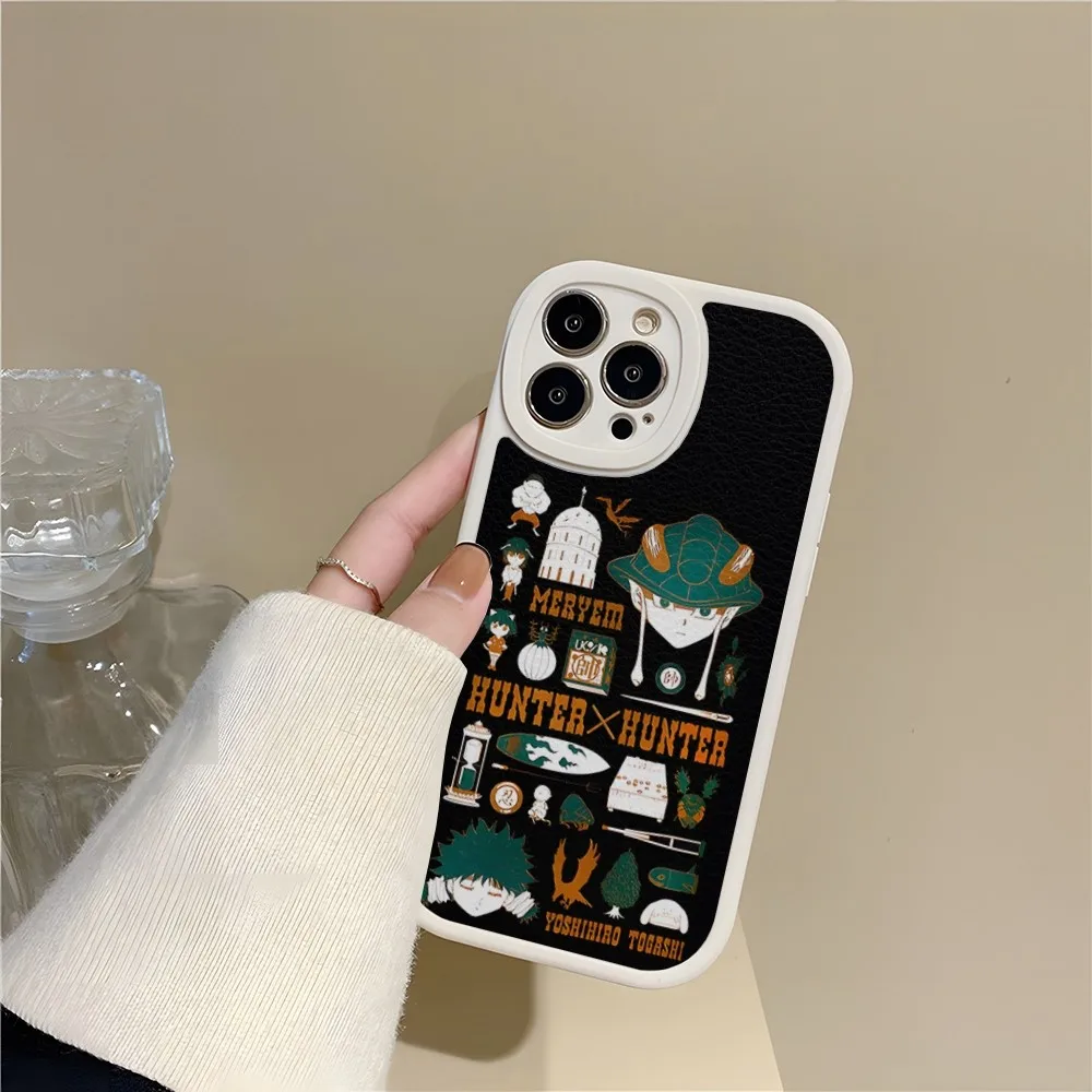 Anime Hisoka Hunter X Hunters Phone Case Lambskin For Iphone 15 Pro 14 11 13 12 Mini X Xr Xs Max 7 8 Puls Se Silicone Cover