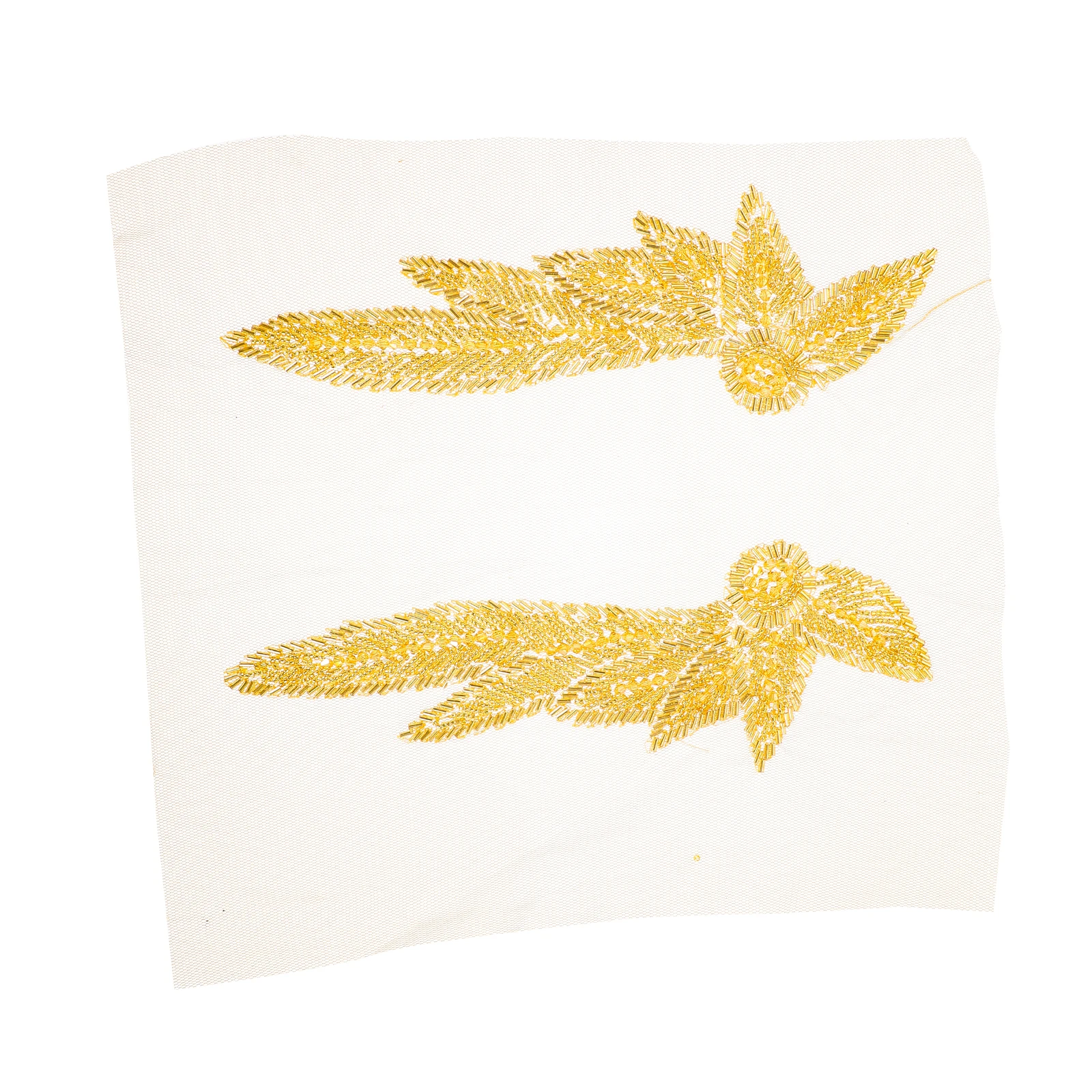 

Clothes Corsage and Shoulder Stamp Handmade Beaded Patches Manual Fabric Accessories Golden Sew on for Clothing Applique Bride