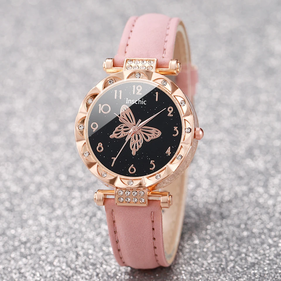 6PCS/Set Fashion Butterfly Dial Women display picture 3