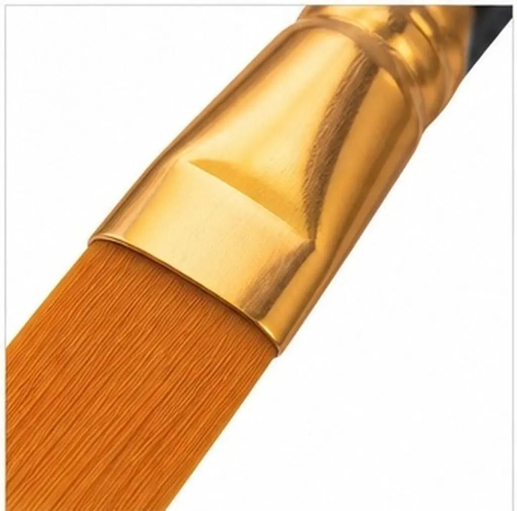 10Pcs Childrens Paintbrush Set Nylon Hair Flat Wooden Handle Artist Paint Brushes for Acrylic Watercolor Face