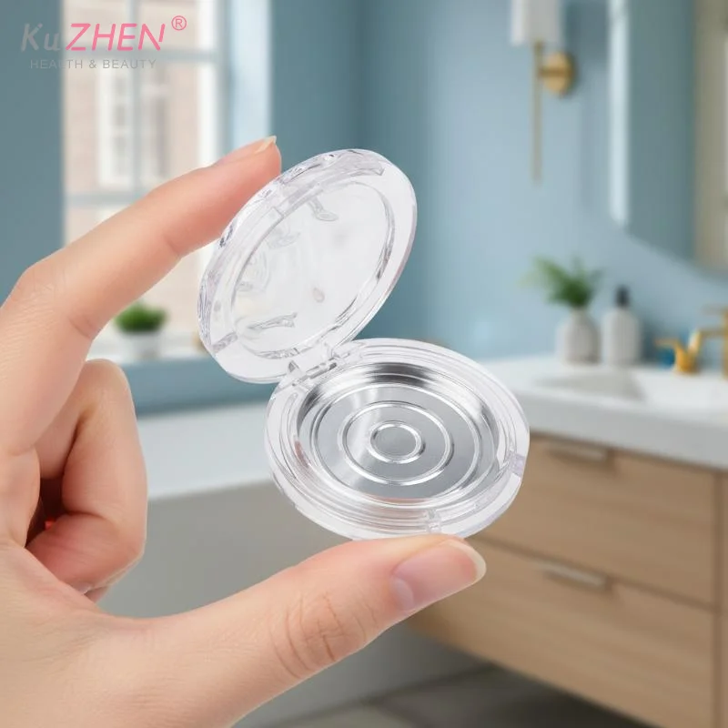 Empty Transparent Wavy Cosmetics Palette Holder Box Eyeshadow Blusher Lipstick DIY Powder Makeup Box