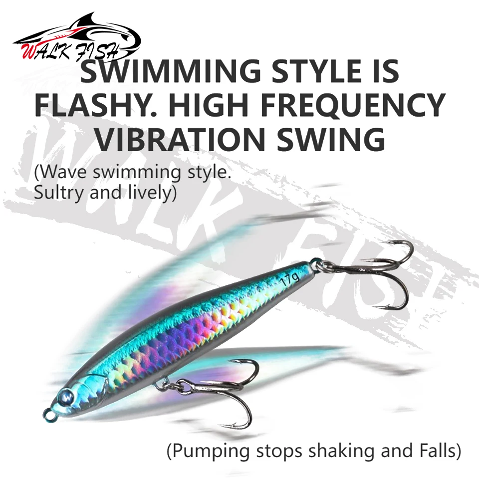 WALK FISH 1PCS 12g-28g Sinking Long Cast Pencil Hard Lure Casting Stickbait Wobbles Saltwater Sea Bass Trout Pike Fishing Tools view 3