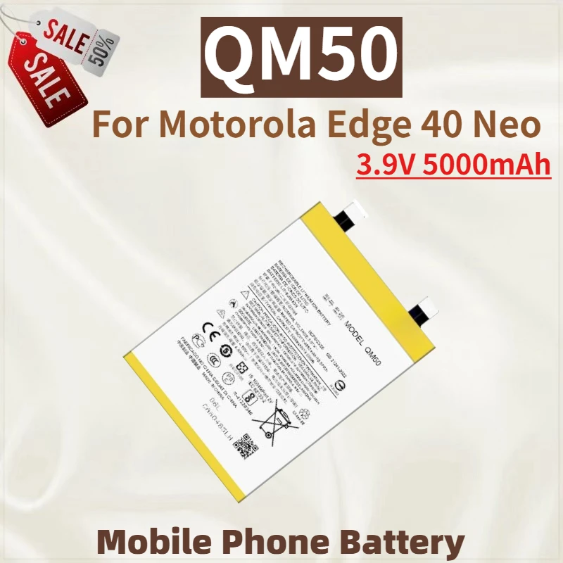 

Высококачественная батарея QM50 для телефона 3.9V 5000mAh для Motorola Edge 40 Neo, новая сменная батарея