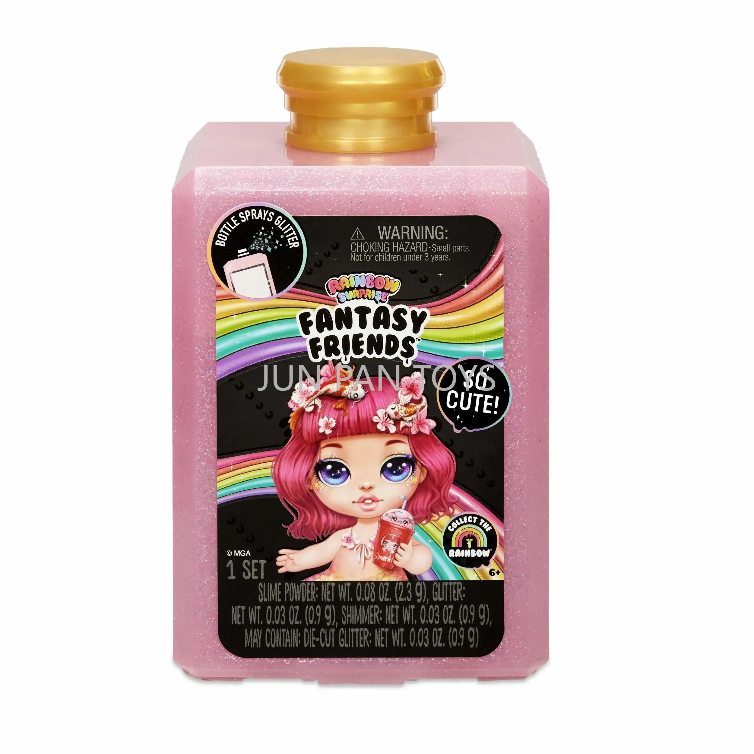 Rainbow Surprise Fantasy Friends Bottle Sprays Glitter Surprise Cute Girl Doll Action Figure Collectible Children Toy Model 1pc