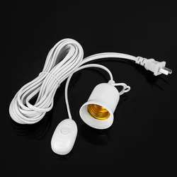 2M/4M/7M/9.5M Lamp Base Holder Power Cord Cable E27 US Hanging Pendant LED Light Fixture Socket Cord Adapters With Switch