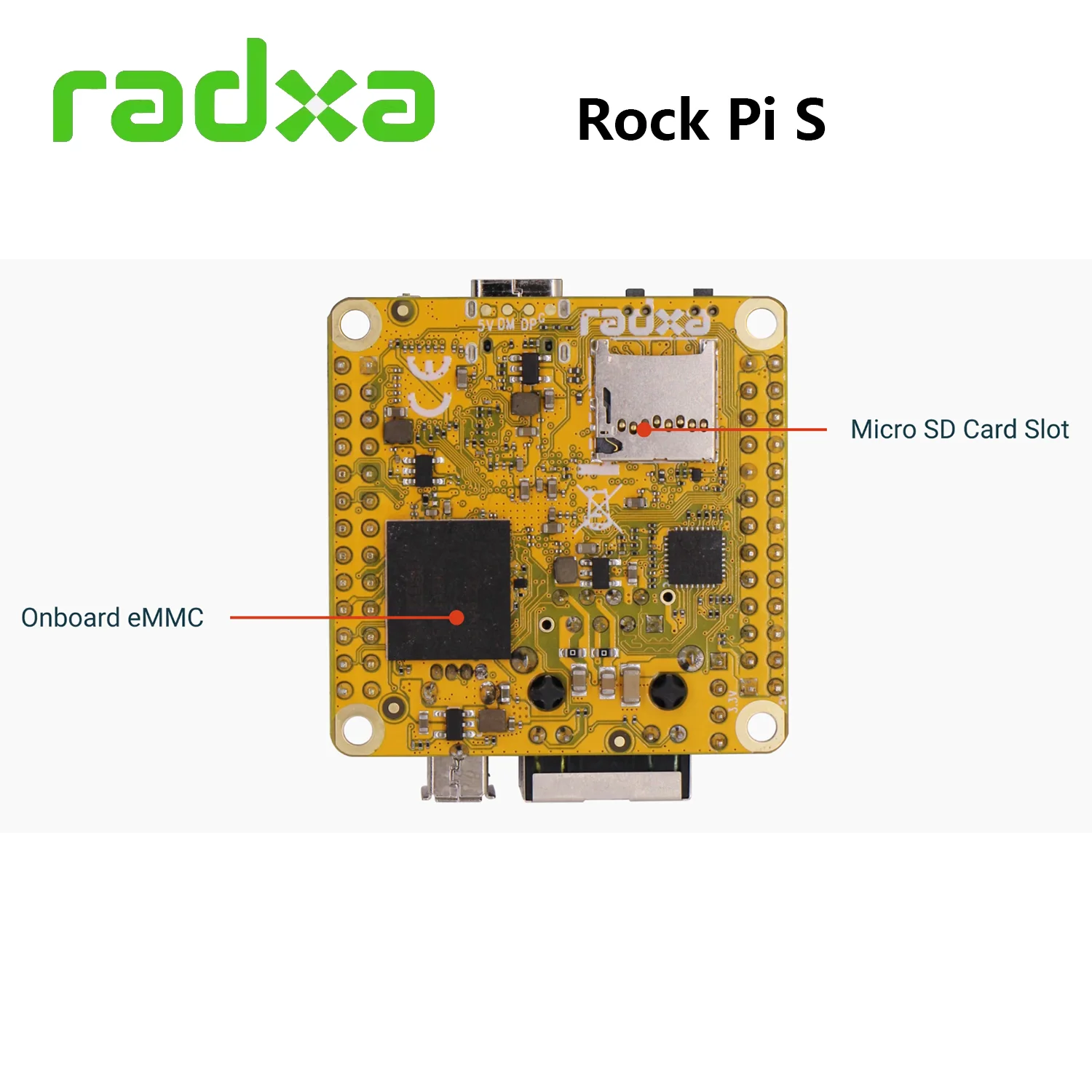 Imagem -05 - Placa de Desenvolvimento Radxa-rock pi s V1.3 Rk3308b Braço Quad-core Cortex-a35