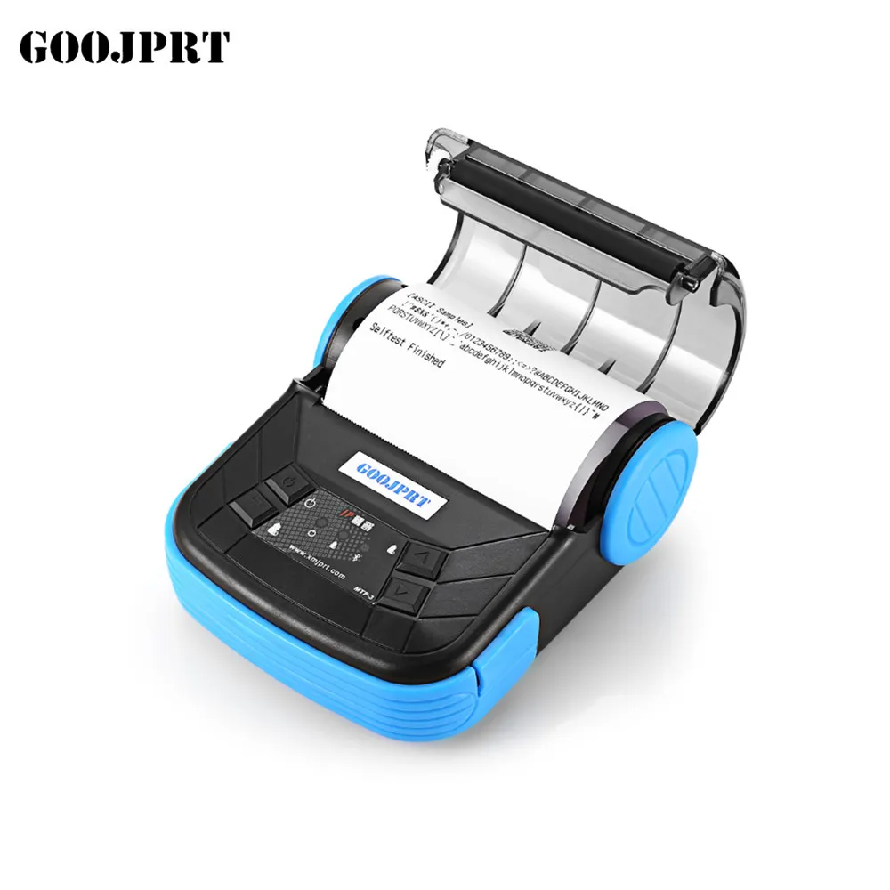 GOOJPRT Mini stampante portatile portatile POS termica Bluetooth bill nero blu 80mm per sistema Android iOS Windows