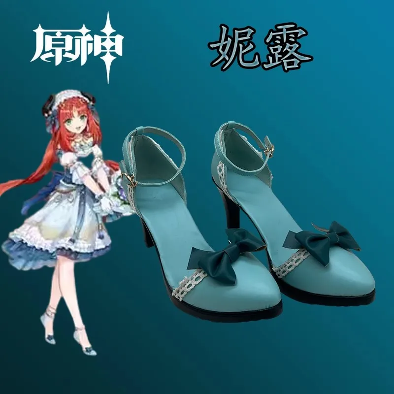 Cos-Mart Game Genshin Impact Nilou Shoes Cosplay Short Boots Sandals Daily Wear Role Play Used Accessories Customized