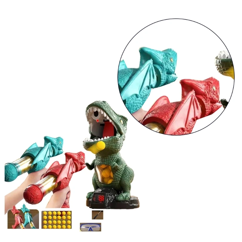 Air Powered Dinosaur Set Toy for Kids Family Gathering Guns