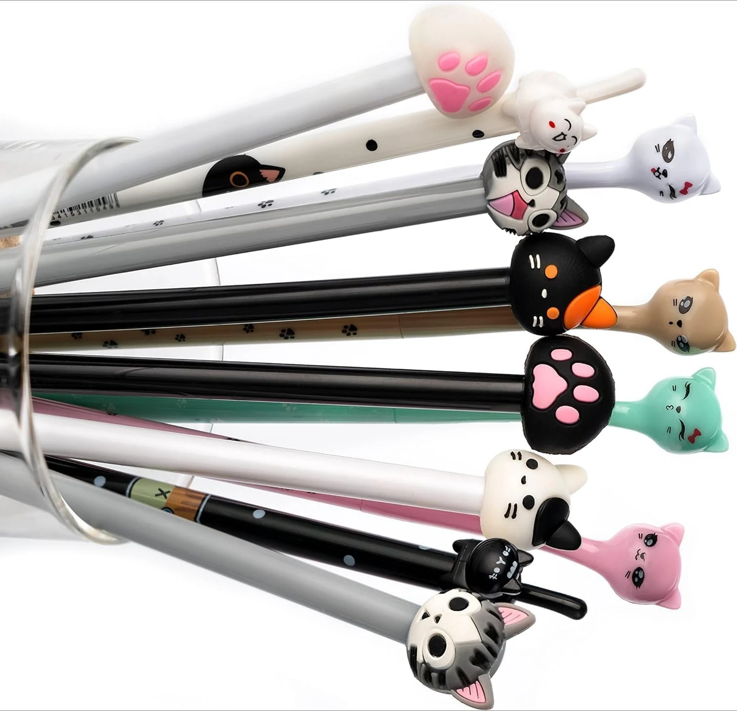 

36 Pcs Cute Cat Styles Gel Pens Fun Kawaii Pens Set Animal for Kids Office School Supplies Styles Back To School