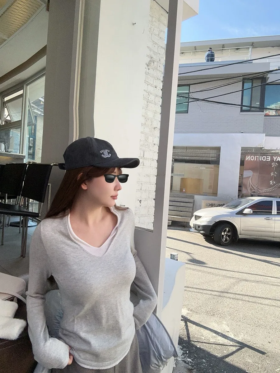 

Женская зимняя футболка Base irt 32-eet из смешанной шерсти с внутренней одеждой V-Ne Long Sve Regular Fit Pure Color Commute Sle