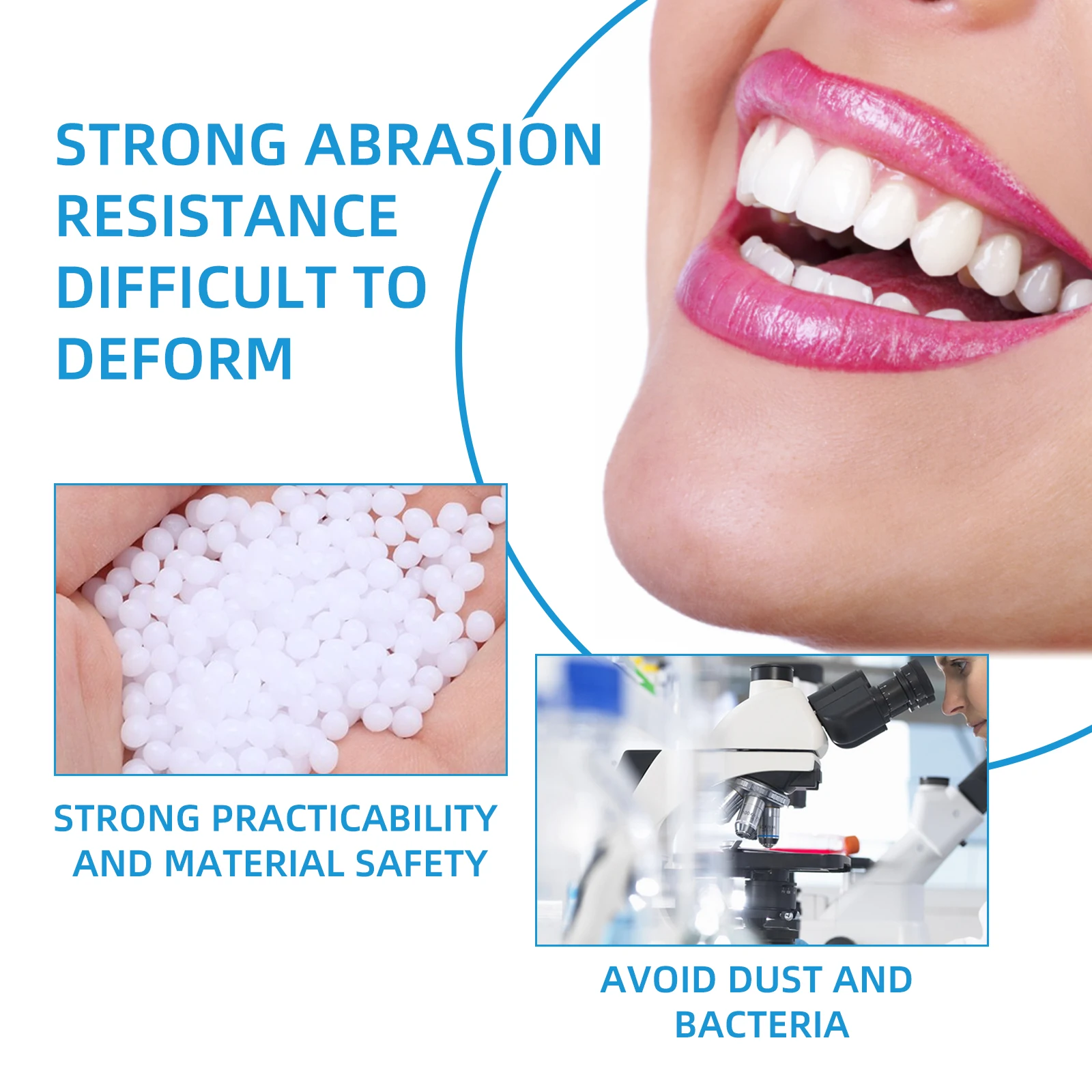 DIY Temporary Tooth Repair Kit - Moldable Dental Clay for Gaps & Missing Teeth, Safe Strong Formula for Cosplay & Daily Use.