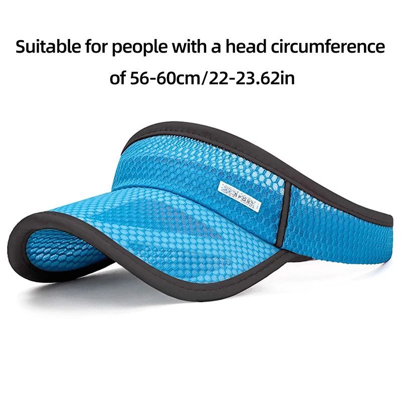 1Pc Running Caps for Men Women Outdoor Sports Sun Protection Sun Caps Breathable Hollow Top Hats for Golf Tennis Summer Holiday view 5