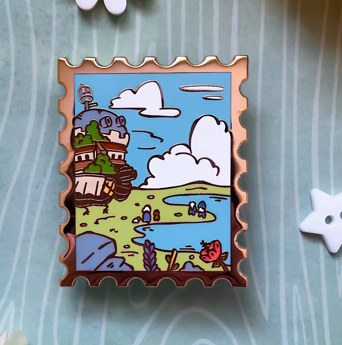 Anime scenery Hard enamle pin