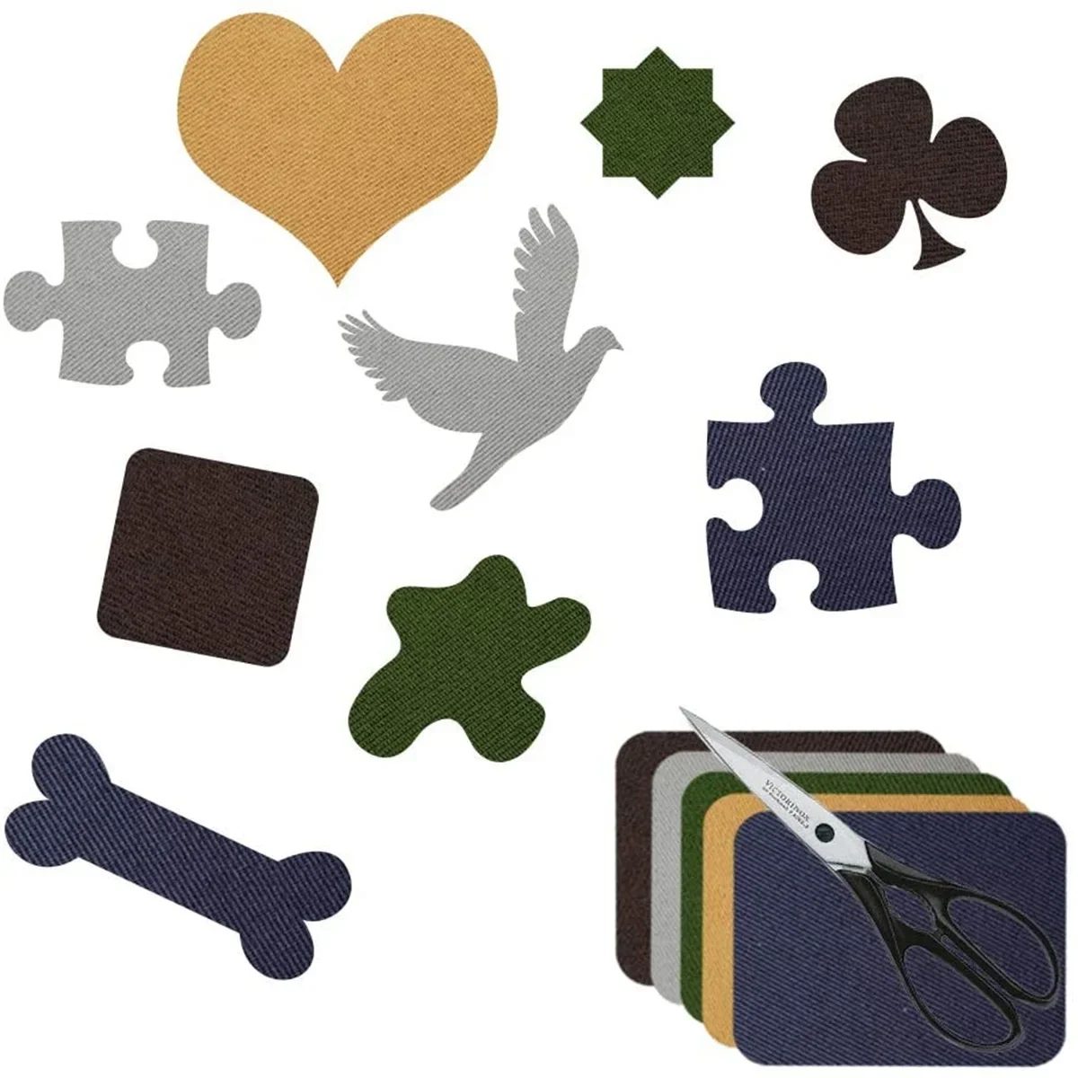 

20 шт./пакет, красочные прямоугольные имитация джинсовой ткани, гладильная нашивка на спине, клей, свитер, рубашка, наклейки на колено, локоть, тканевые наклейки, случайный вырез