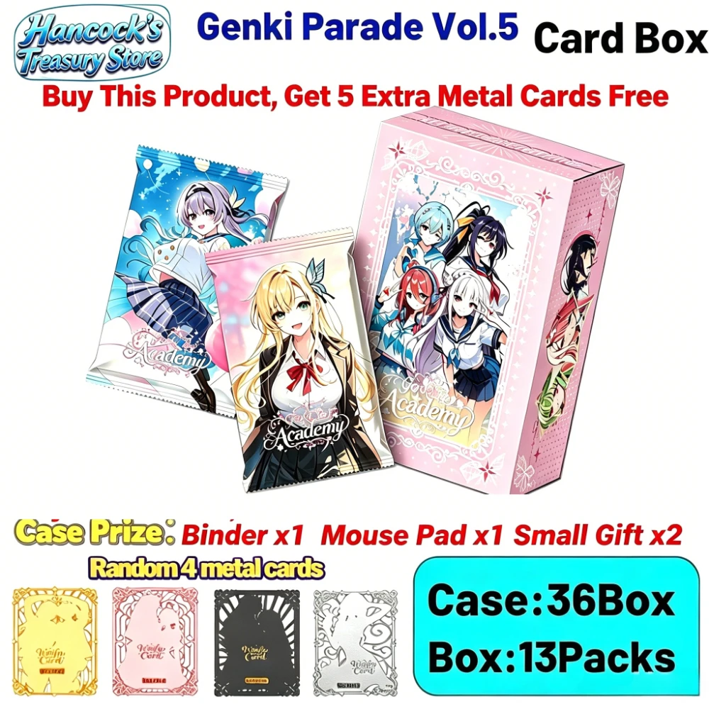 Wholesale 2026 New Genki Parade Vol 3 Vol 4 Vol 5 Genki Academy Anime Girls Trading Cards Booster Box School Theme Collectible