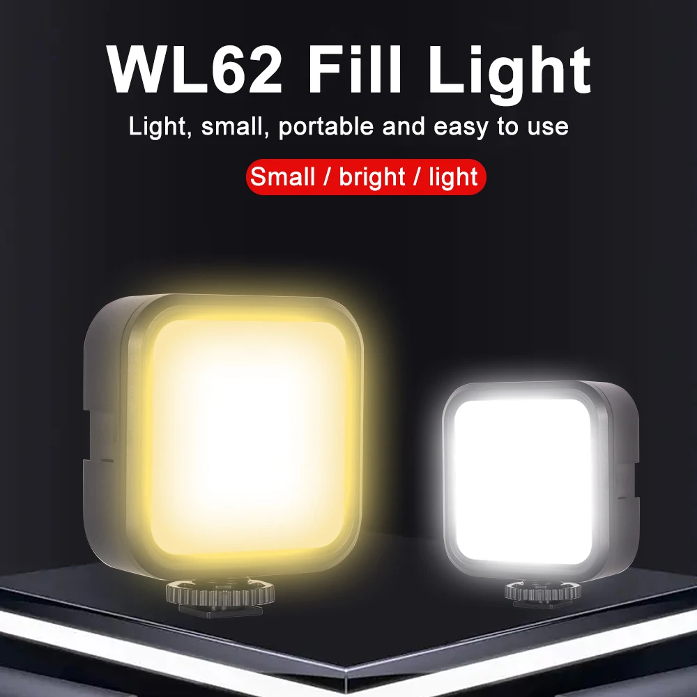 جيب RGB فيديو أضواء صغيرة LED ضوء الكاميرا 1200mAh قابلة للشحن LED لوحة مصباح صور فيديو الإضاءة ل يوتيوب Tiktok