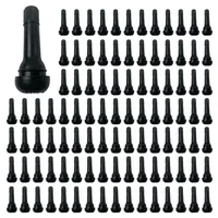 10/25/100Pcs TR413 Snap-In Black Rubber Tire Valve Stems Short Rod Car Accessories Rubber Valves with Dust Caps
