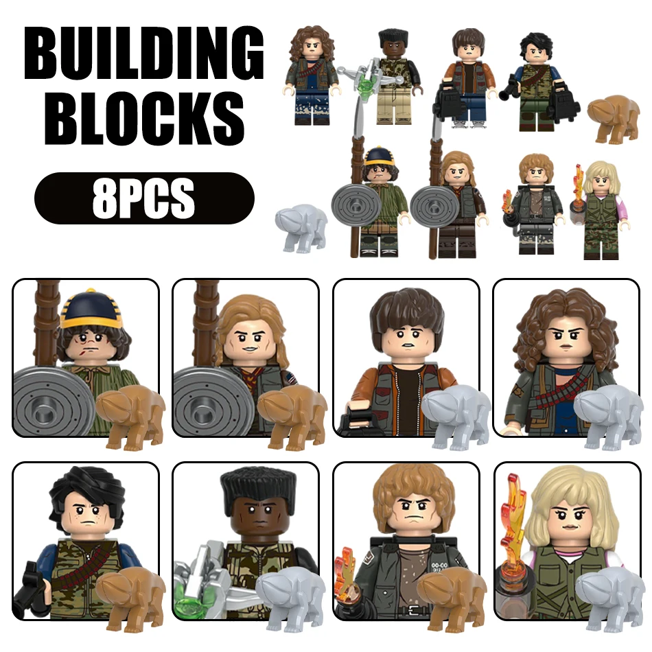 

НОВИНКА: Набор из 8 фигурок-конструкторов «Стрэнджер» и «Демогоргон»: аниме-персонажи Дастин и Робин, минифигурки, декоративные модели, игрушки, подарок для друзей