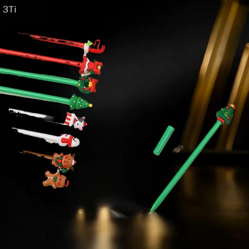 53 шт./лот, милые мультяшные рождественские ручки, каваи, Рождественская мини-шариковая ручка, гелевая ручка для письма, детские школьные канцелярские принадлежности