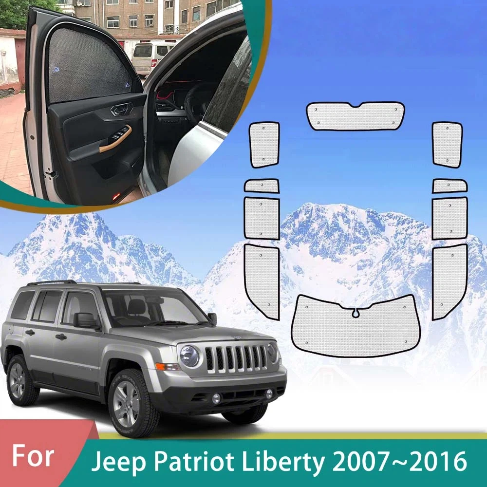 For Jeep Patriot Liberty 2007~2016 Magnetic Window Curtains Sunshade Shading Privacy Shading Visor Car Auto Part Accessories