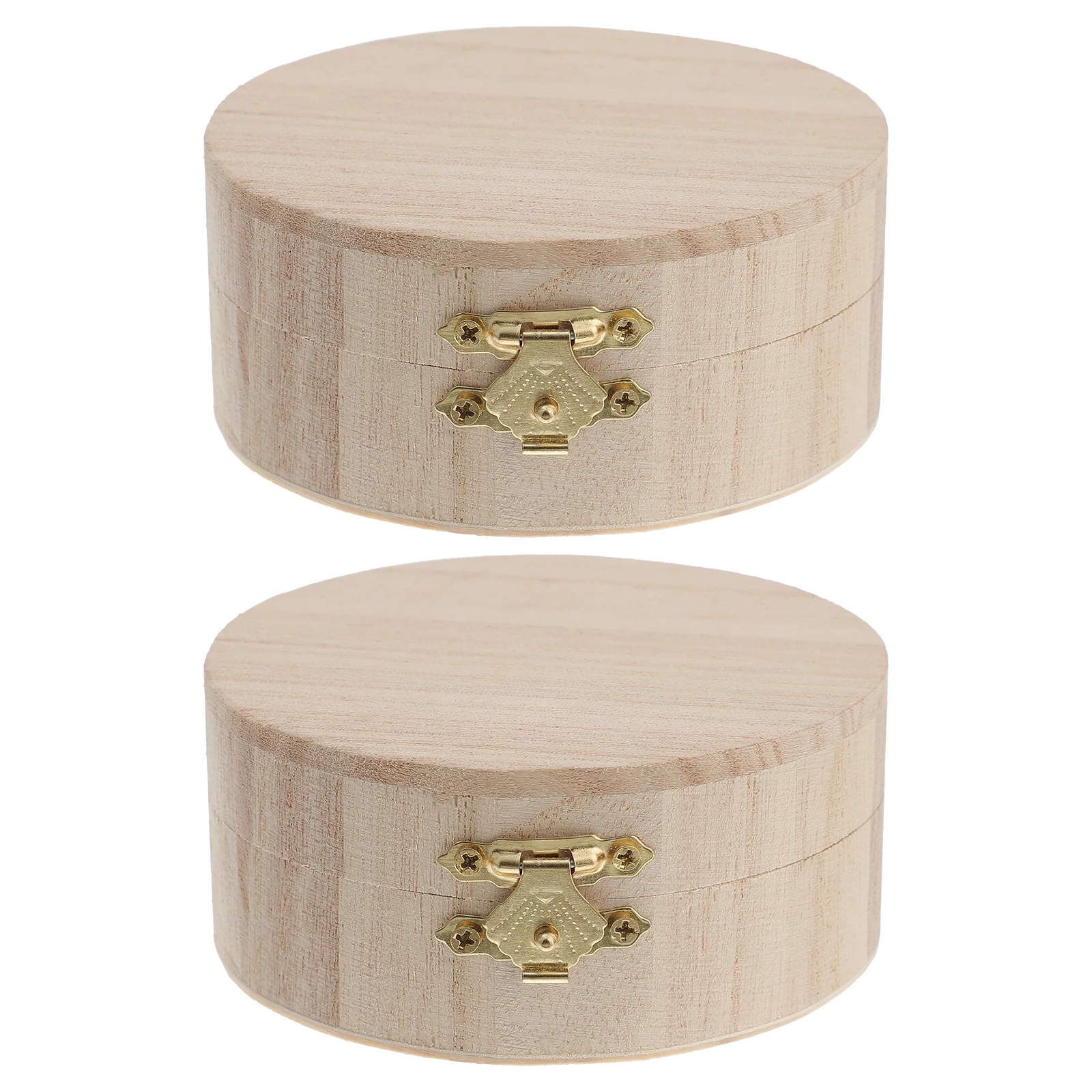 

2PCS Wooden Jewelry Box Retro Design Durable Safe Mini Storage ganizer Holder for Earrings Rings Beads Trinkets Gifts