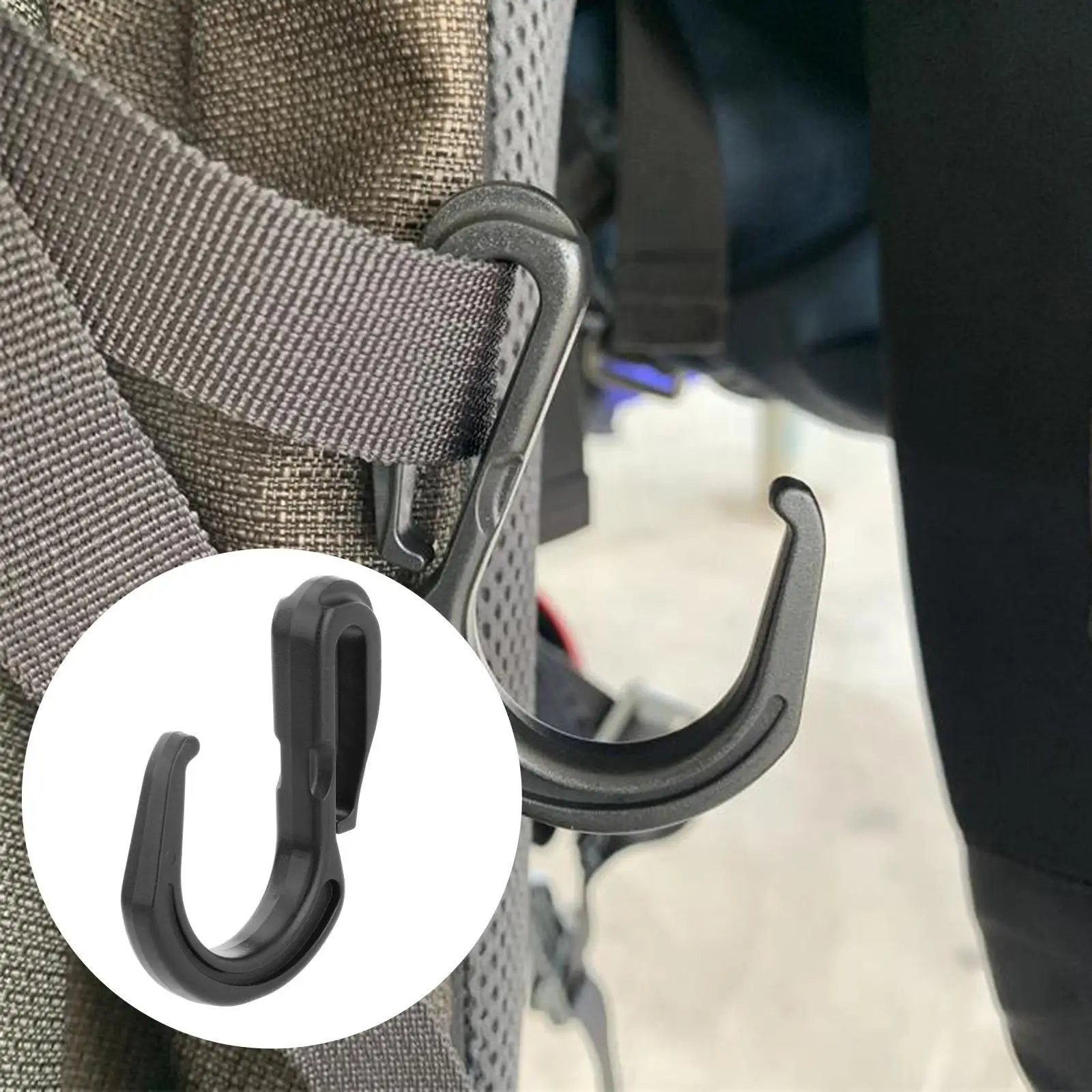 Strap Hook Webbing S-shaped Holder Detachable Side Moveable Release Buckles for