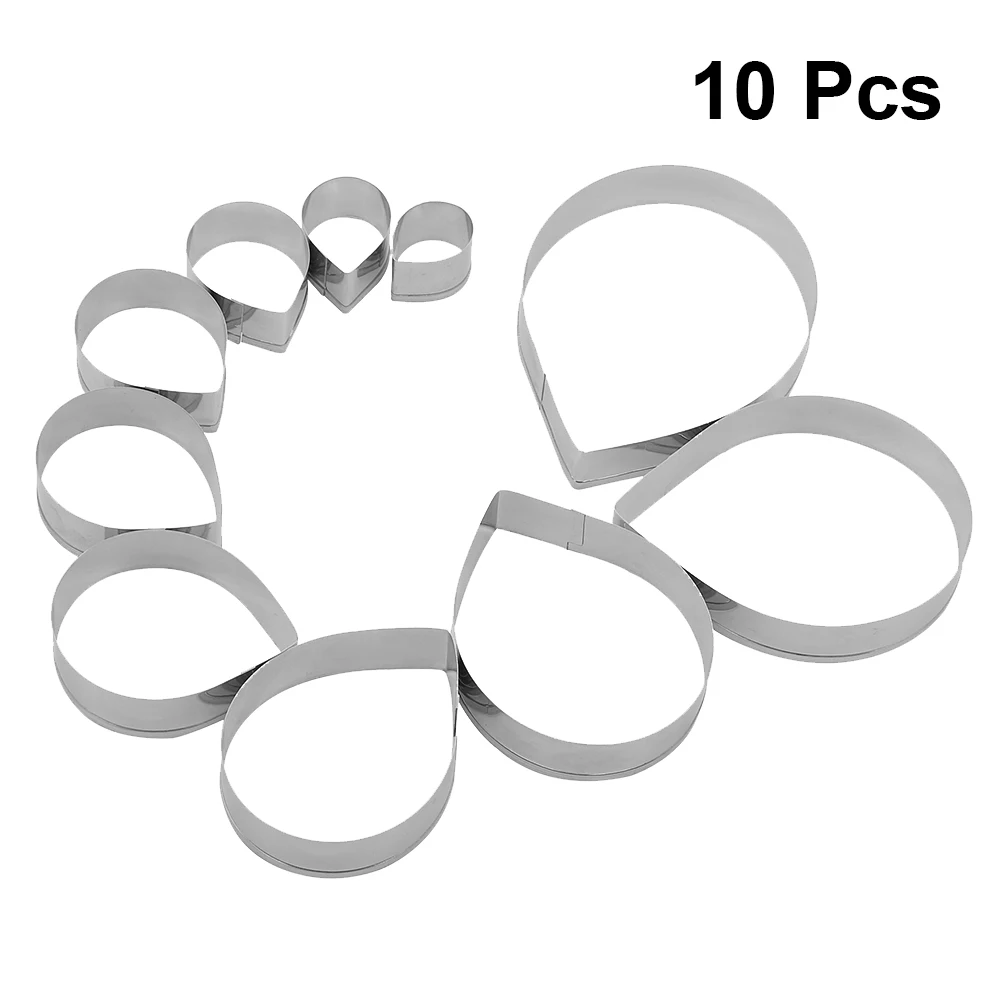 

10 pcs Cake Tools Stainless Steel Cutters Set Rose Petal Molds Biscuit Cutter Metal Cookie Dies Reusable Nonstick