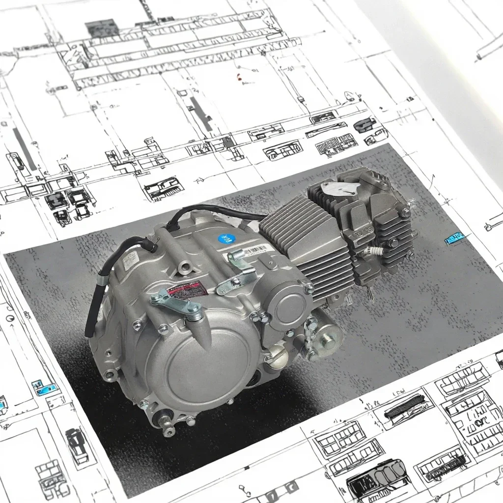 New 150cc 4-Stroke Off-Road Motorcycle Engine Assembly with Electric Start & CDI Ignition Kick-Operated