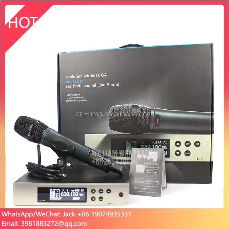 Top Quality EW135G4 EW 100 G4 Professional UHF Wireless Microphone System With EW100G4 Receiver E835 Microphone & Lapel Headset