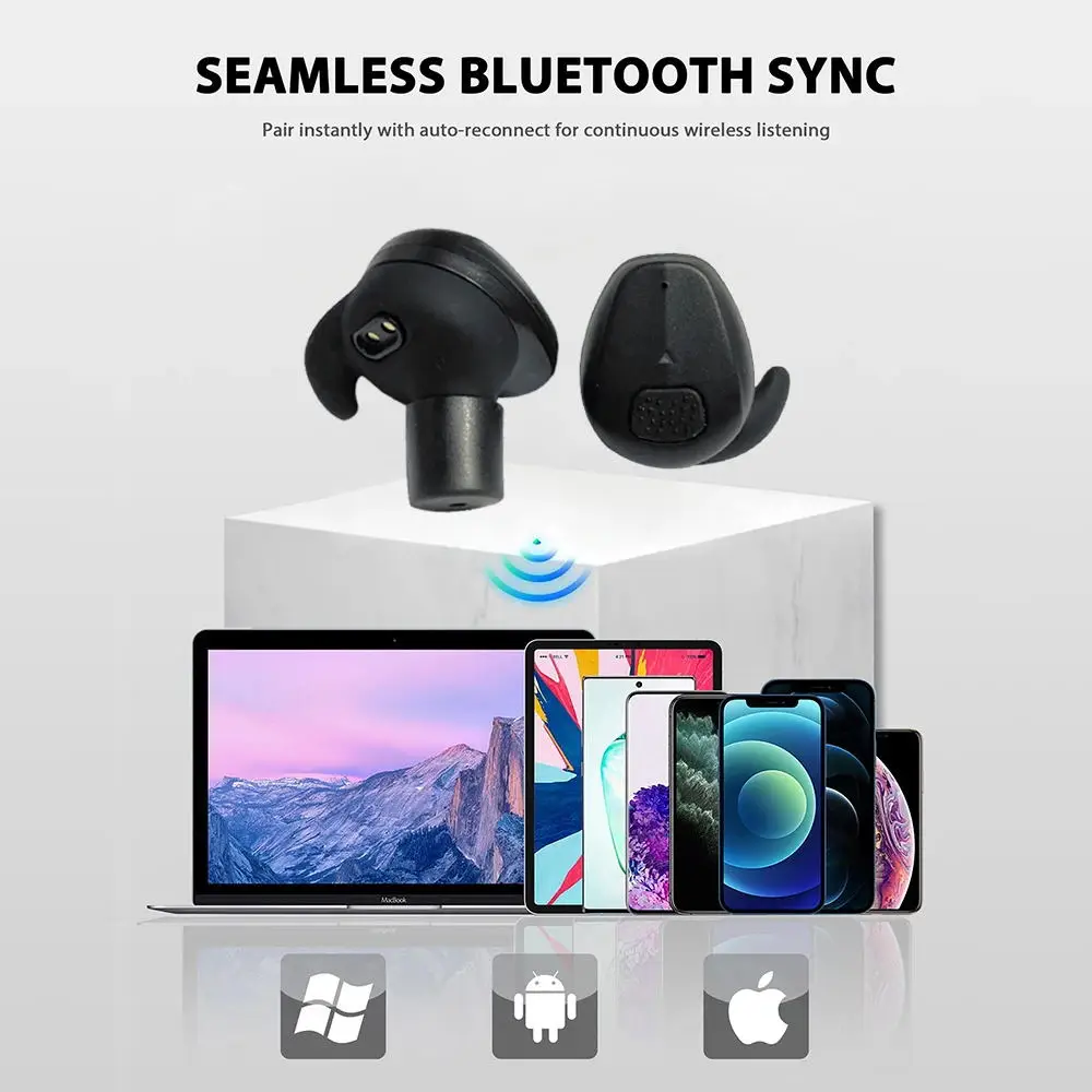 YHKEMA EB10 Bluetooth Electronic Communication Noise Canceling Ear Hearing Protection Earbuds For Hunting Shooting、Manufacturing