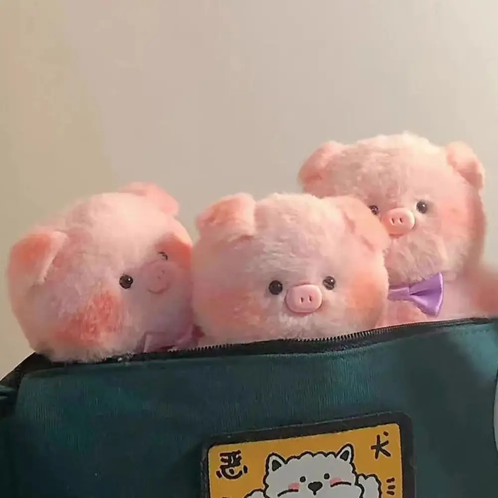 Small Pig Head Small Pig Head Plush Pendant Animal Keychain PP Cotton Pig Head Bag Pendant Car Key Chain Soft Plush